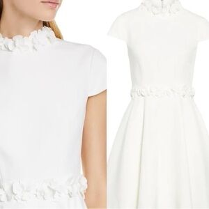 Ted Baker Elianah Floral Appliqué Skater Dress Size 5 (US 12) NWT